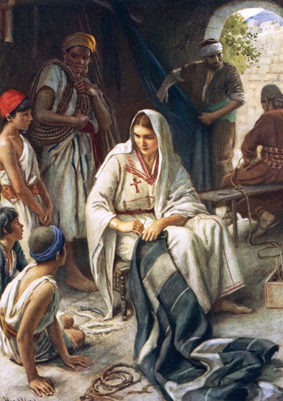 Priscilla (farge litho) av Harold Copping