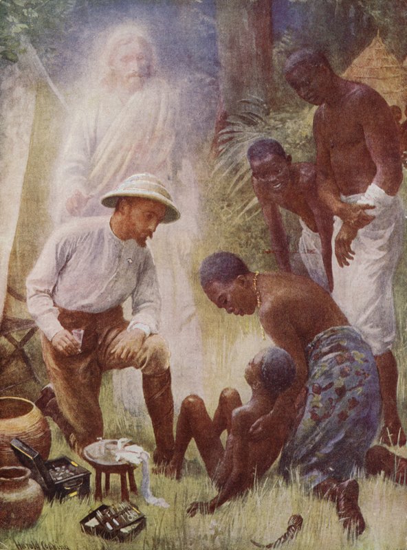 The Healer (farget lysografi) av Harold Copping