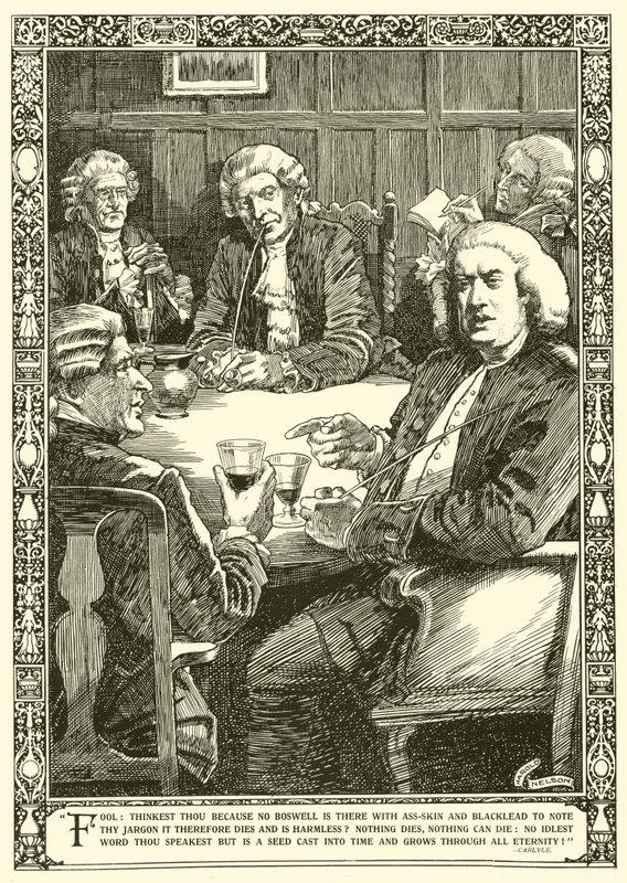 Dr Johnson i samtale (litho) av Harold Edward Hughes Nelson