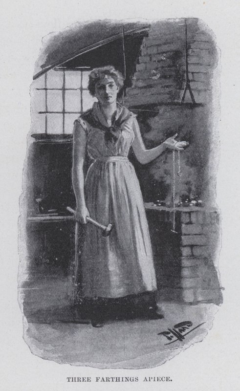 Tre farthings stykket (s/hvitt bilde) av Harold Hume Piffard