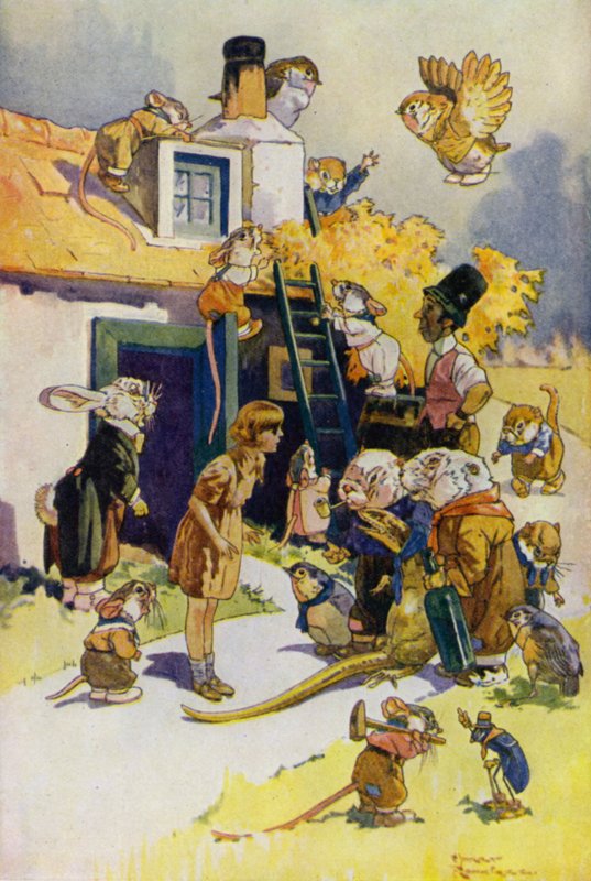 Alice i Eventyrland (farge litho) av Harry Rountree