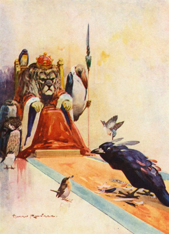 The Vain Jackdaw (farge litho) av Harry Rountree