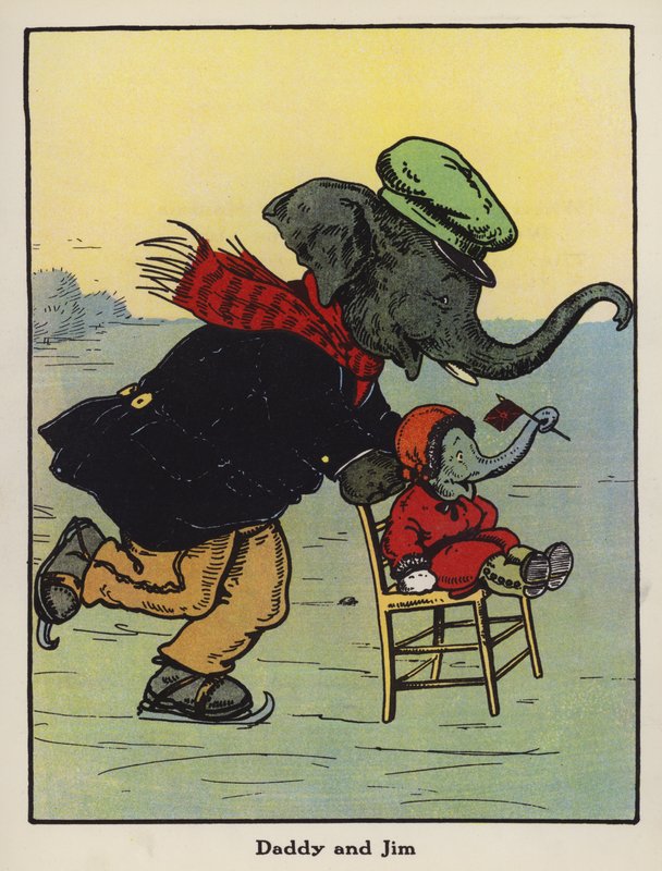 Pappa og Jim (farge litho) av Harry B Neilson