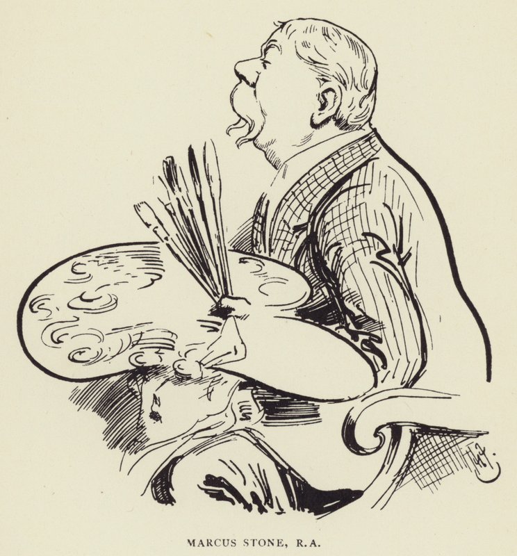 Marcus Stone, RA av Harry Furniss