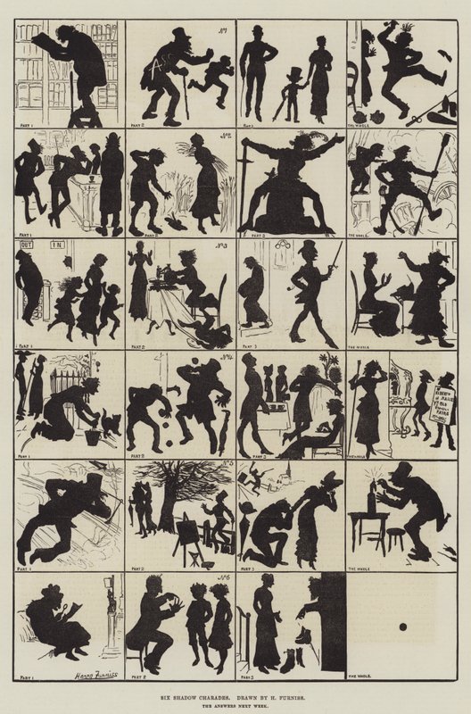 Seks Shadow Charades av Harry Furniss