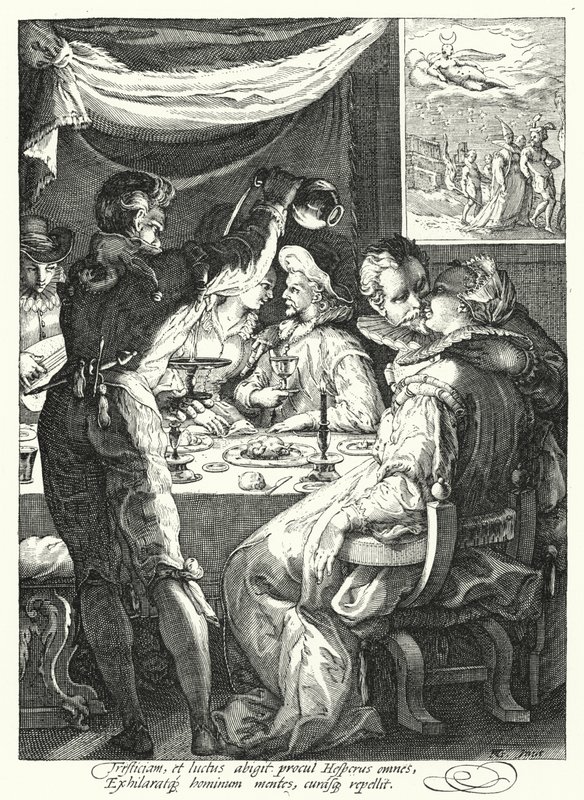 Kveld (gravering) av Hendrik (after) Goltzius