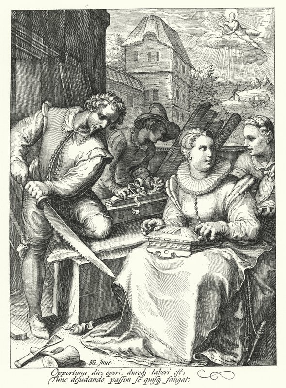 Middag (gravering) av Hendrik (after) Goltzius