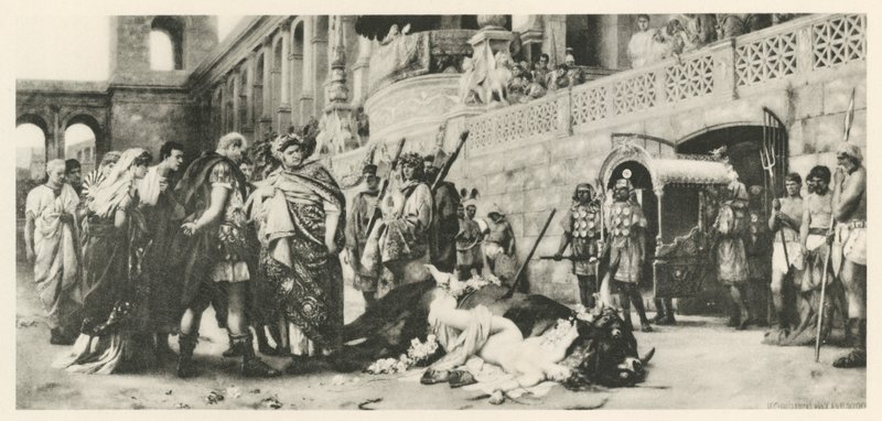 A Christian Dirce (litho) av Hendrik (after) Siemiradzki