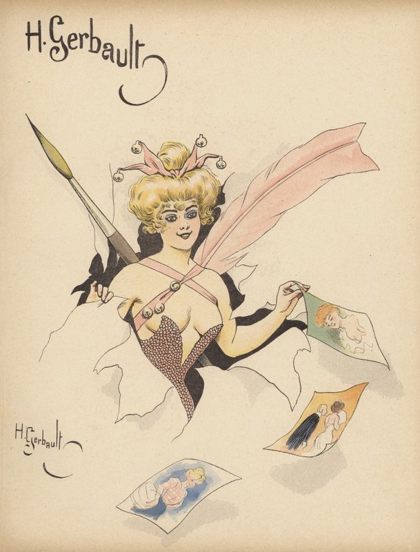 Kunst (farge litho) av Henri Gerbault