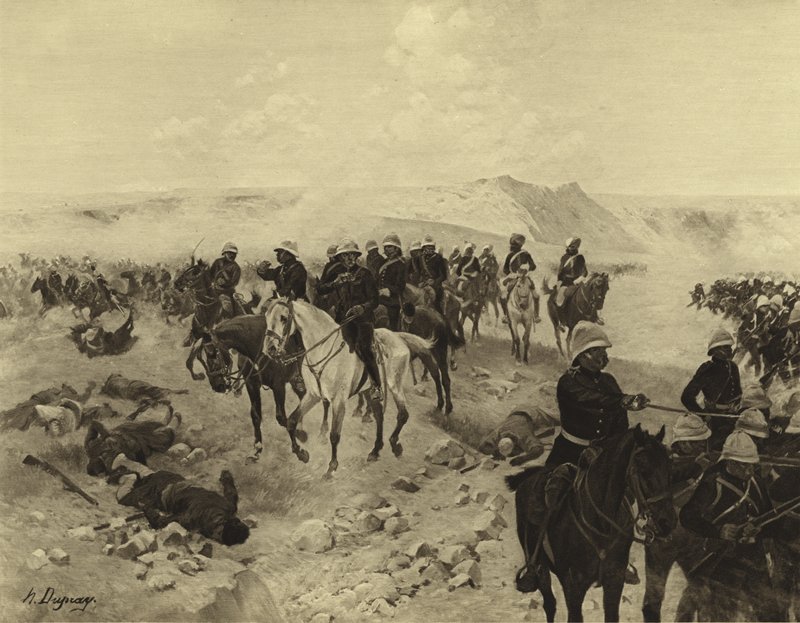 Slaget ved Kandahar, 1879 (gravyr) av Henri Louis Dupray