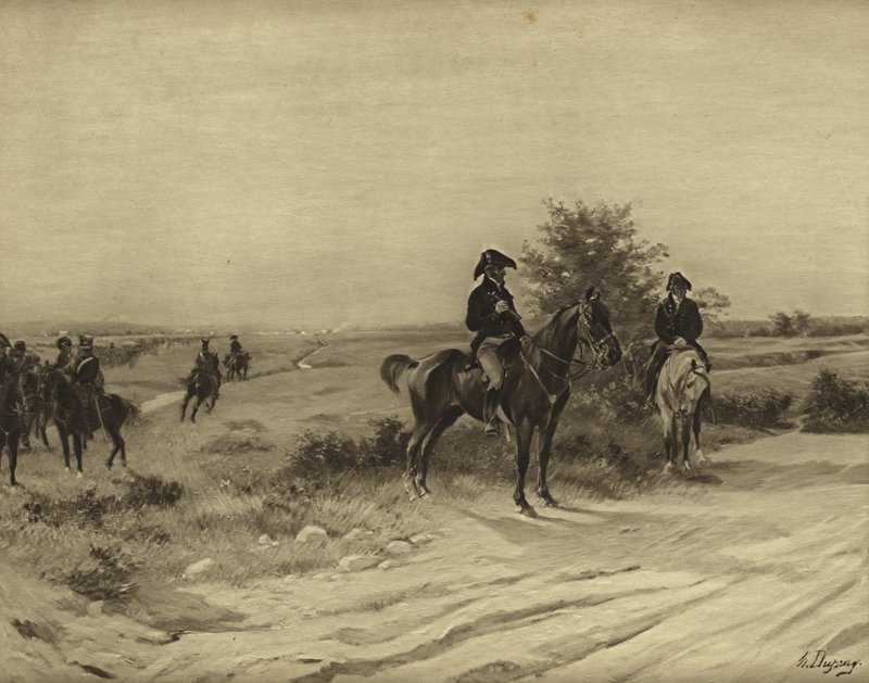 Slaget ved Waterloo, 1815 (gravyr) av Henri Louis Dupray