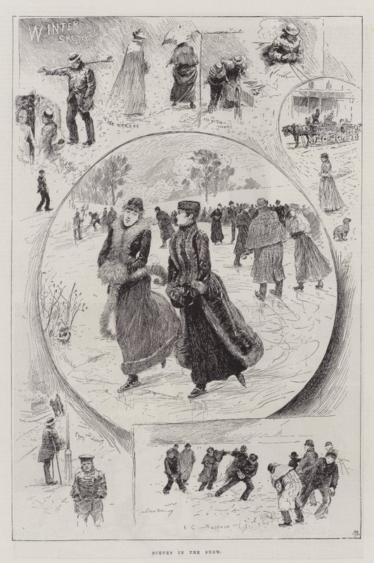 Scener i snøen av Henry Charles Seppings Wright