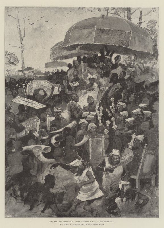 Ashanti-ekspedisjonen, kong Prempehs siste statsmottak av Henry Charles Seppings Wright