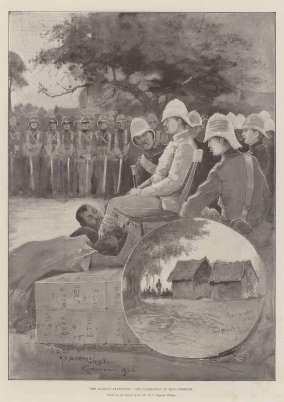 Ashanti-ekspedisjonen, underkastelsen av kong Prempeh av Henry Charles Seppings Wright
