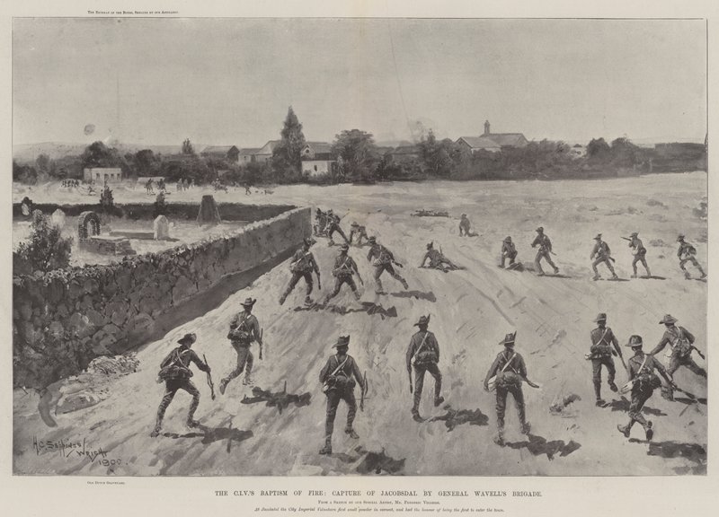 CIVs ilddåp, fangst av Jacobsdal av general Wavells brigade av Henry Charles Seppings Wright
