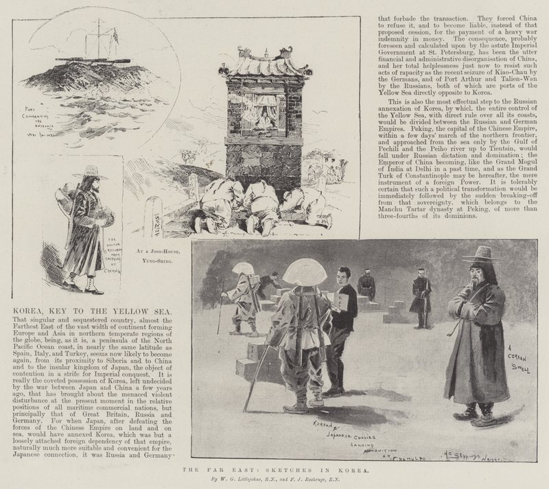 Fjernøsten, Skisser i Korea av Henry Charles Seppings Wright