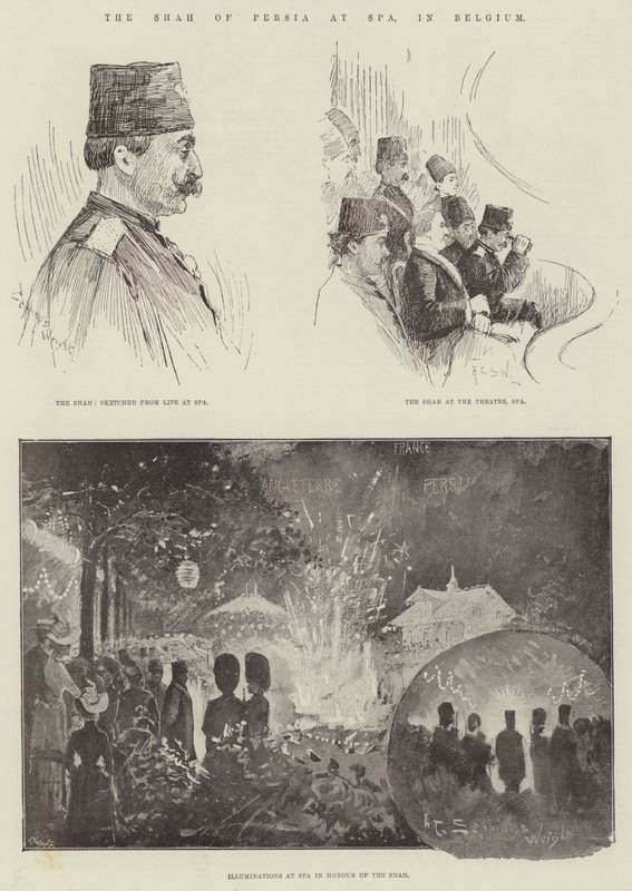 Sjahen av Persia på Spa, i Belgia av Henry Charles Seppings Wright