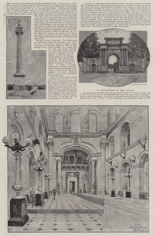 Blenhelm-palasset illustrert av Henry Edward Tidmarsh