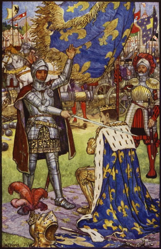 Frans I, kongen av Frankrike, mottar Ridderordenen fra Bayard av Henry Justice Ford
