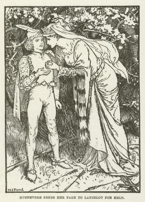 Guenevere sender siden hennes til Lancelot for å få hjelp av Henry Justice Ford