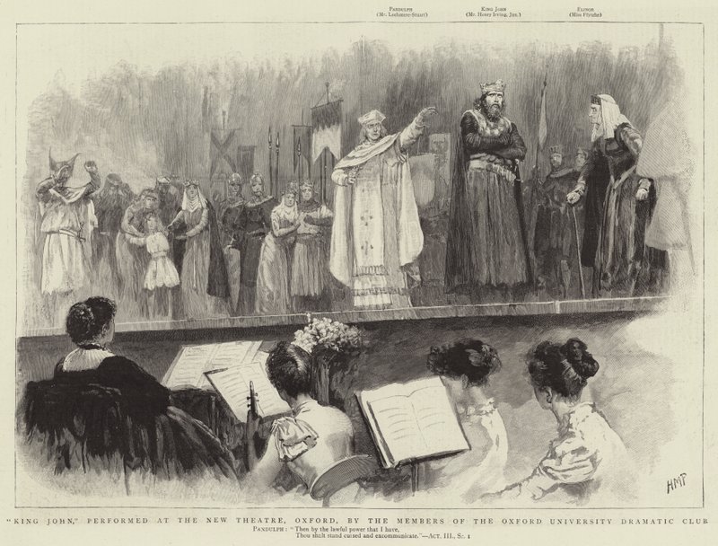 King John, fremført på New Theatre, Oxford, av medlemmene av Oxford University Dramatic Club av Henry Marriott Paget