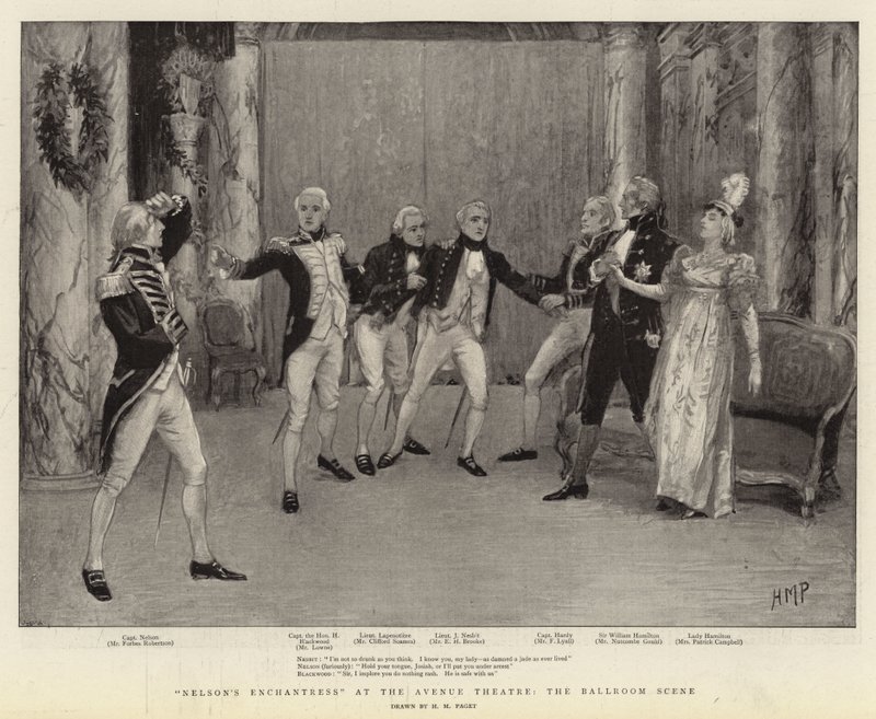 Nelson's Enchantress på Avenue Theatre, Ballroom Scene av Henry Marriott Paget