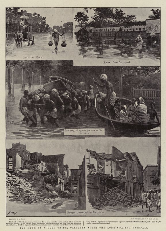 For mye av det gode, Calcutta etter det etterlengtede regnet av Henry Marriott Paget