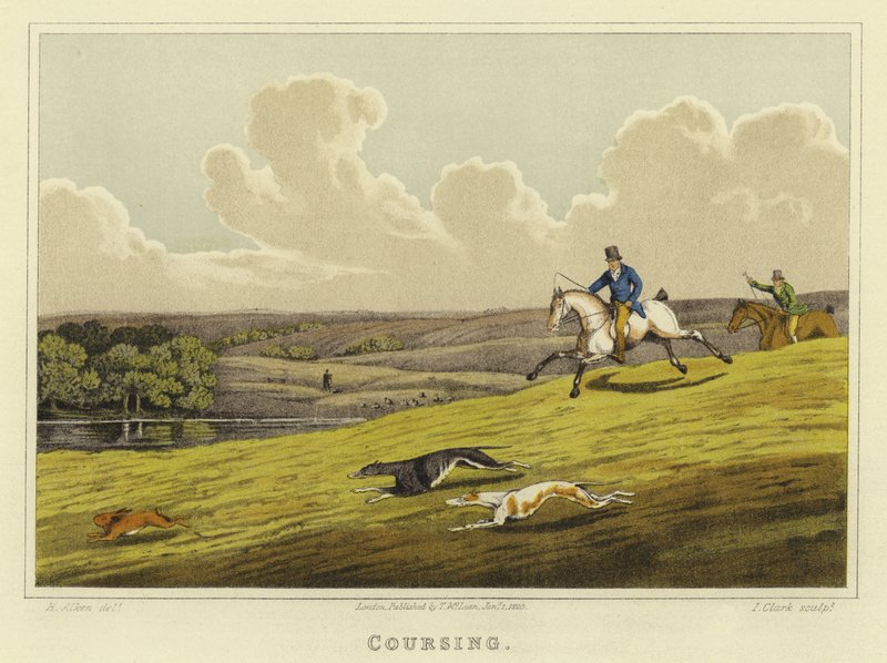 Coursing (chromolitho) av Henry Thomas Alken