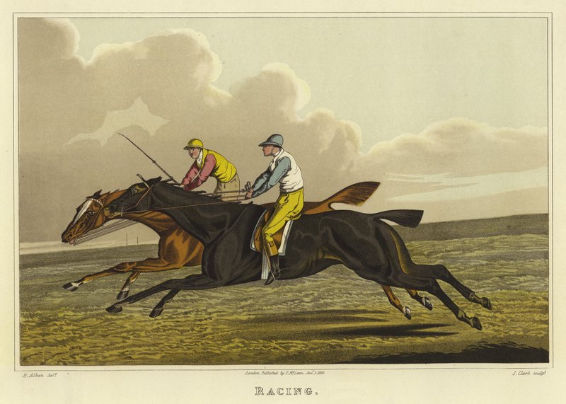Racing (chromolitho) av Henry Thomas Alken