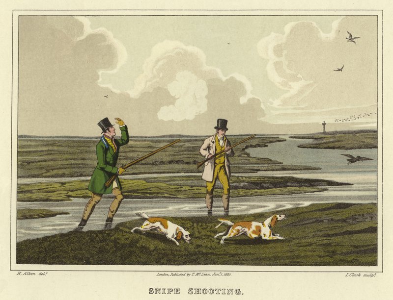 Snipe Shooting (chromolitho) av Henry Thomas Alken