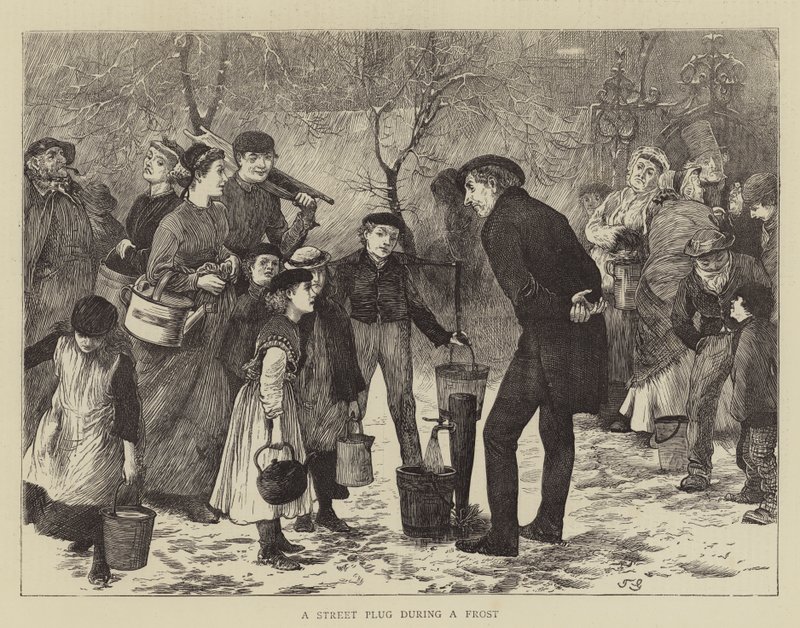 En gateplugg under frost av Henry Towneley Green