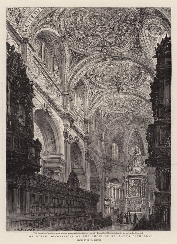 Mosaikkdekorasjonene til koret til St Paul's Cathedral av Henry William Brewer