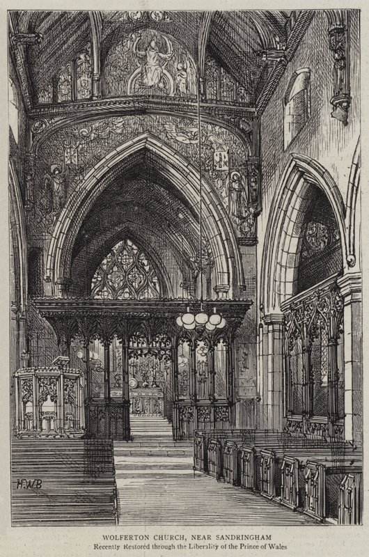 Wolferton Church, nær Sandringham av Henry William Brewer