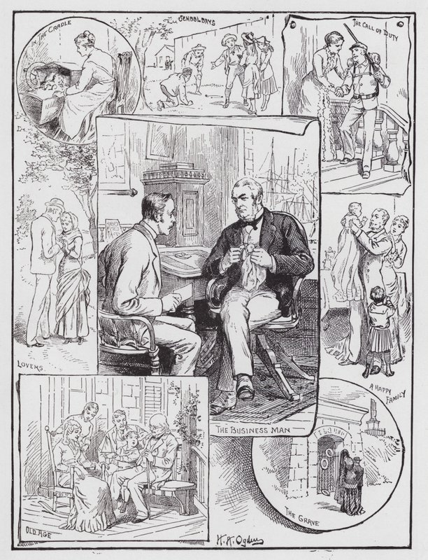 The Domestic Circle (gravering) av Henry Alexander (after) Ogden