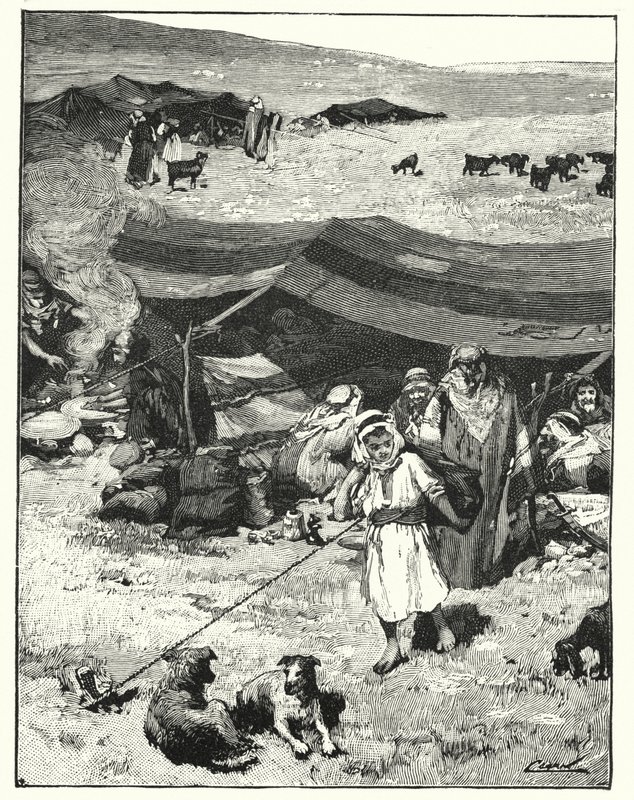 Et beduin-leir (litho) av Henry Andrew Harper