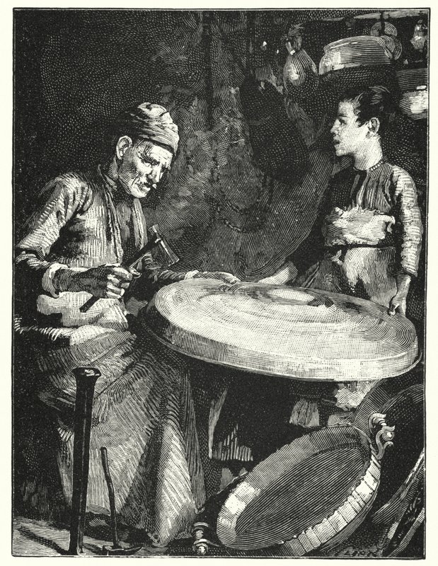 En østlig kobbersmed (litho) av Henry Andrew Harper
