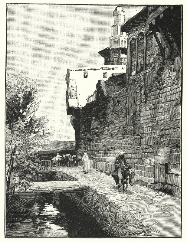 Bymuren i Damaskus (litho) av Henry Andrew Harper