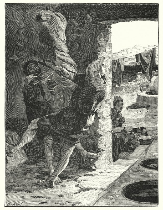Vri et skjul ved Joppa (litho) av Henry Andrew Harper