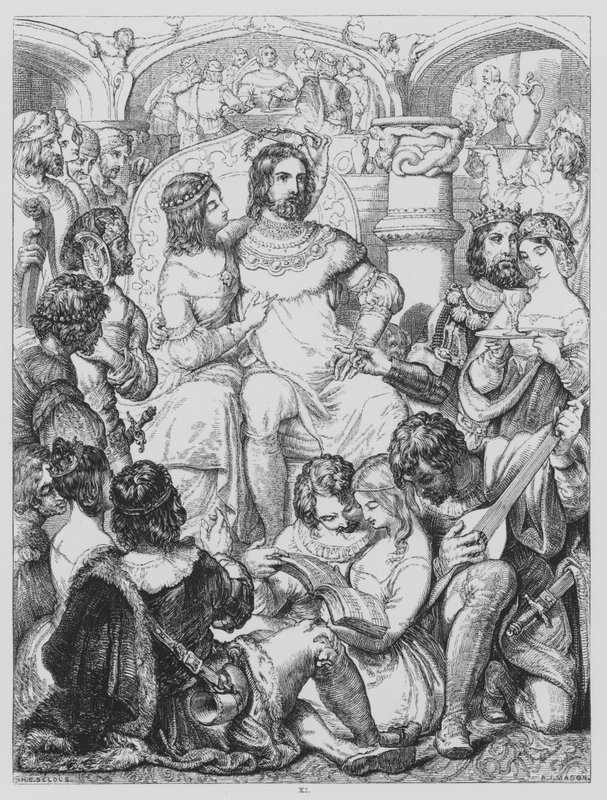 John Milton, L? Allegro av Henry Courtney after Selous