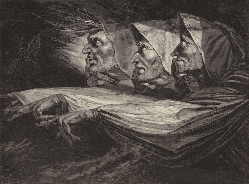 Heksene i Macbeth av Johann Heinrich Füssli