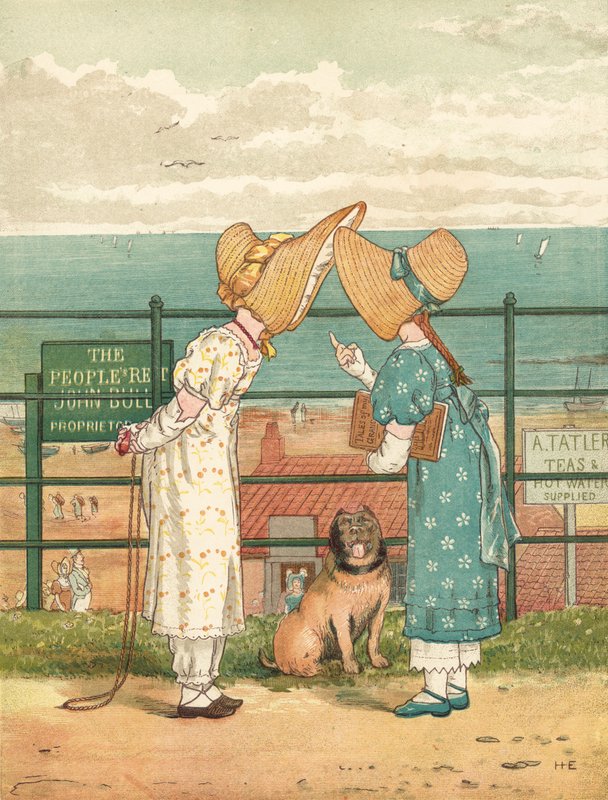 Sladrende mennesker (litho i farger) av Henry Hetherington Emmerson