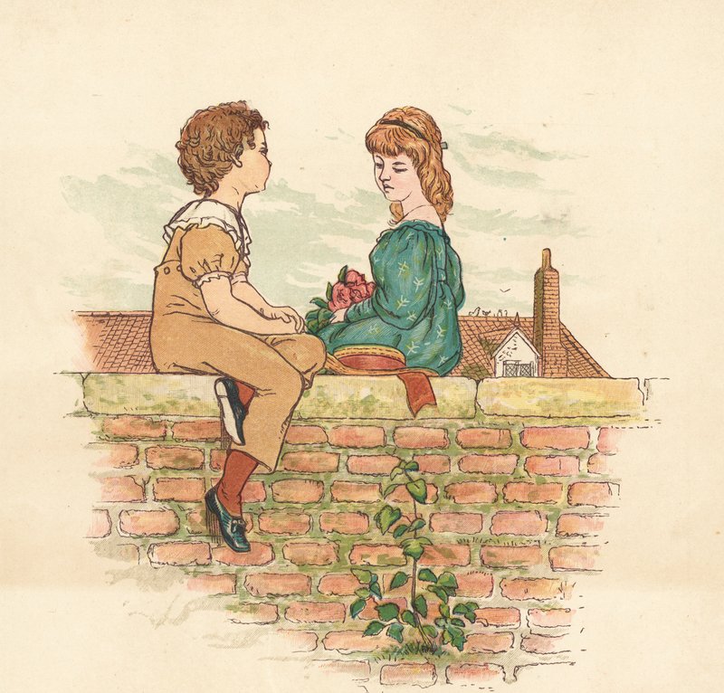 Neighborly People (farge litho) av Henry Hetherington Emmerson