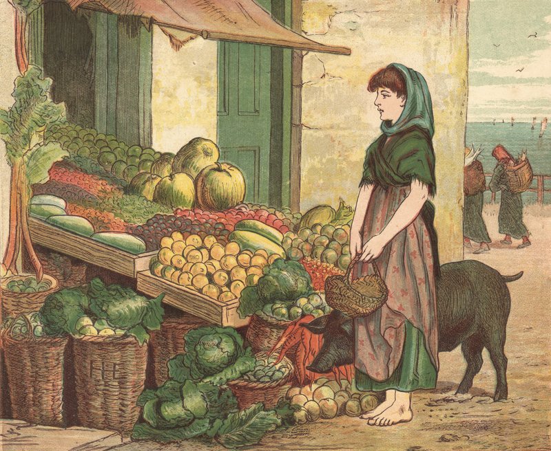 Fattige mennesker (farge litho) av Henry Hetherington Emmerson