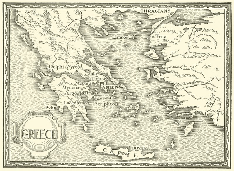 Kart over Hellas av Henry Justice Ford