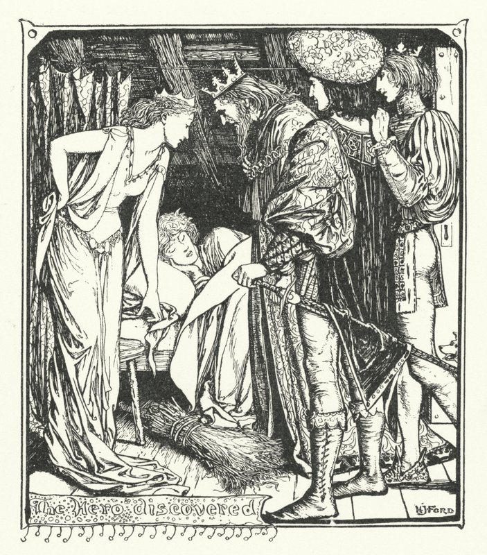 Helten oppdaget (gravering) av Henry Justice Ford