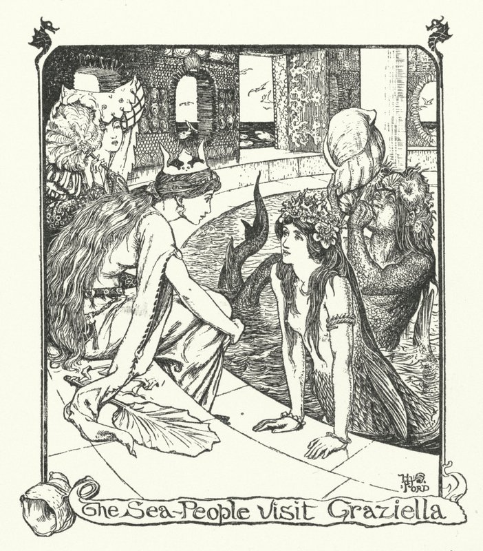Sjøfolket besøker Graziella (gravering) av Henry Justice Ford