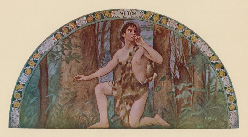 Miltons Comus (farge litho) av Henry Oliver Walker