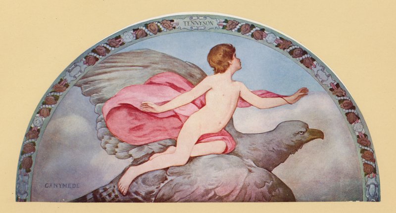 Tennysons Ganymede (farge litho) av Henry Oliver Walker