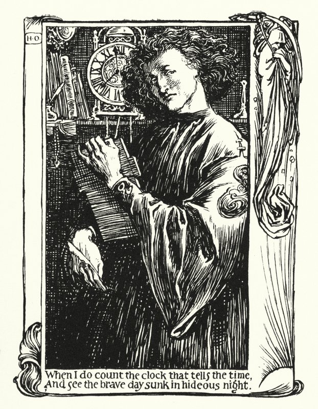 Shakespeares sonetter, Sonnet XII (litho) av Henry Ospovat