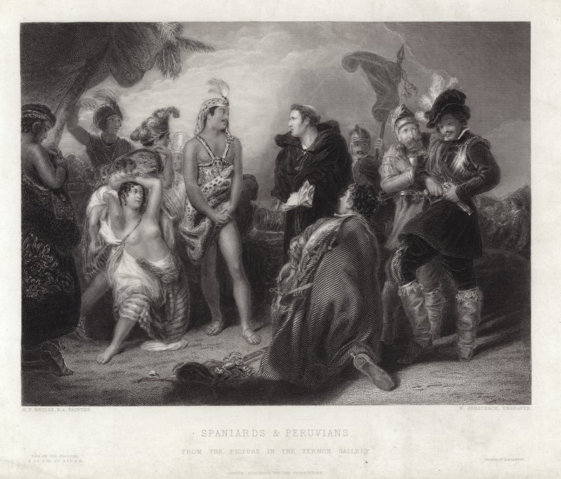 spanjoler og peruanere av Henry Perronet Briggs